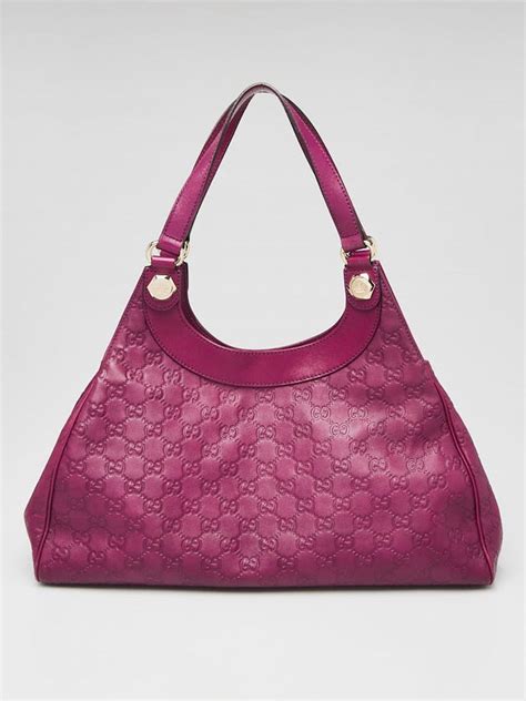 gucci purple guccissima leather charmy hobo bag